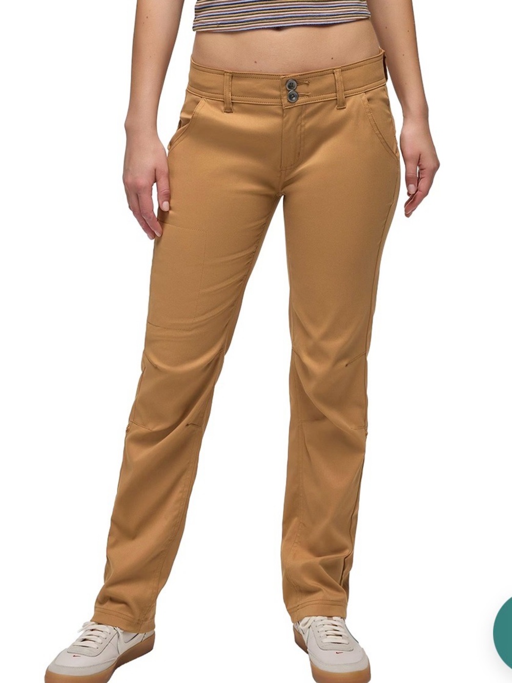 Women's Tan Straight-Leg Pants